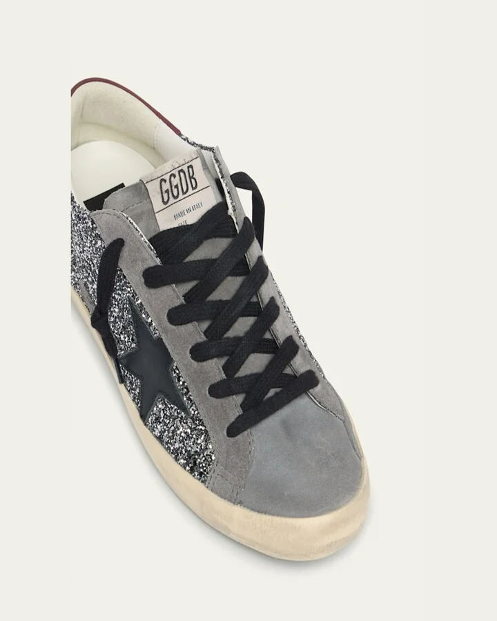 Superstar Glitter Leather Low-Top Sneakers - Image 3