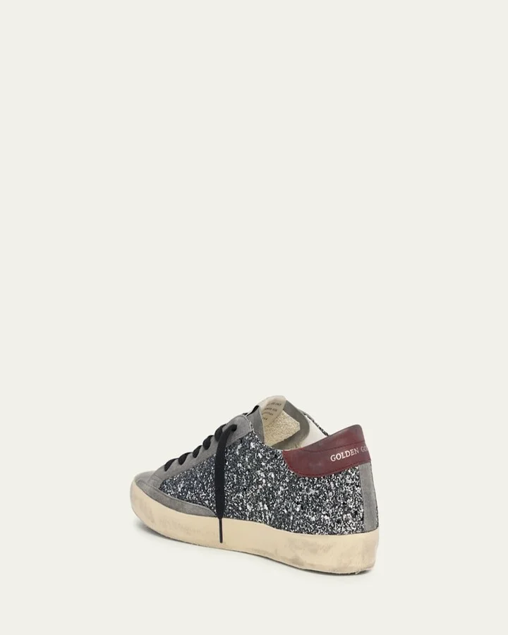 Superstar Glitter Leather Low-Top Sneakers - Image 4