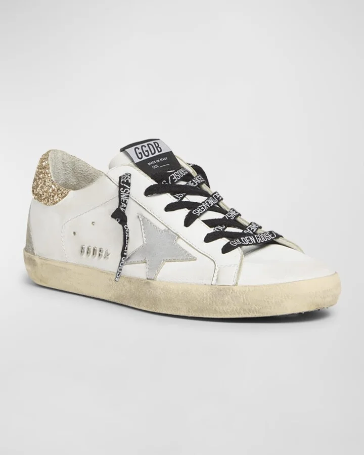 Superstar Glitter Leather Low-Top Sneakers - Image 2
