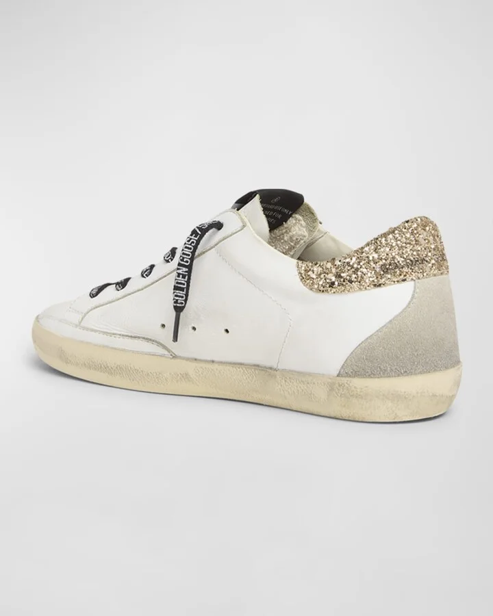 Superstar Glitter Leather Low-Top Sneakers - Image 4