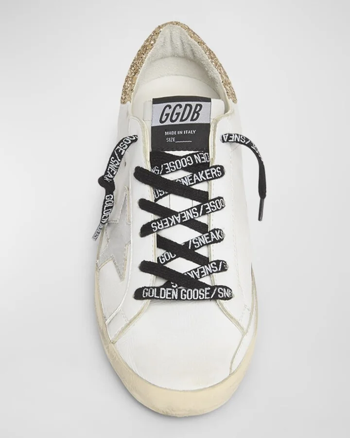 Superstar Glitter Leather Low-Top Sneakers - Image 5