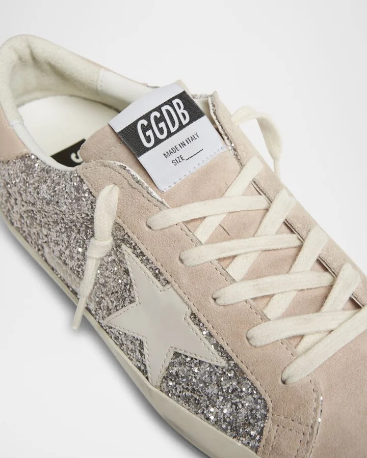 Superstar Glitter Leather Low-Top Sneakers - Image 2