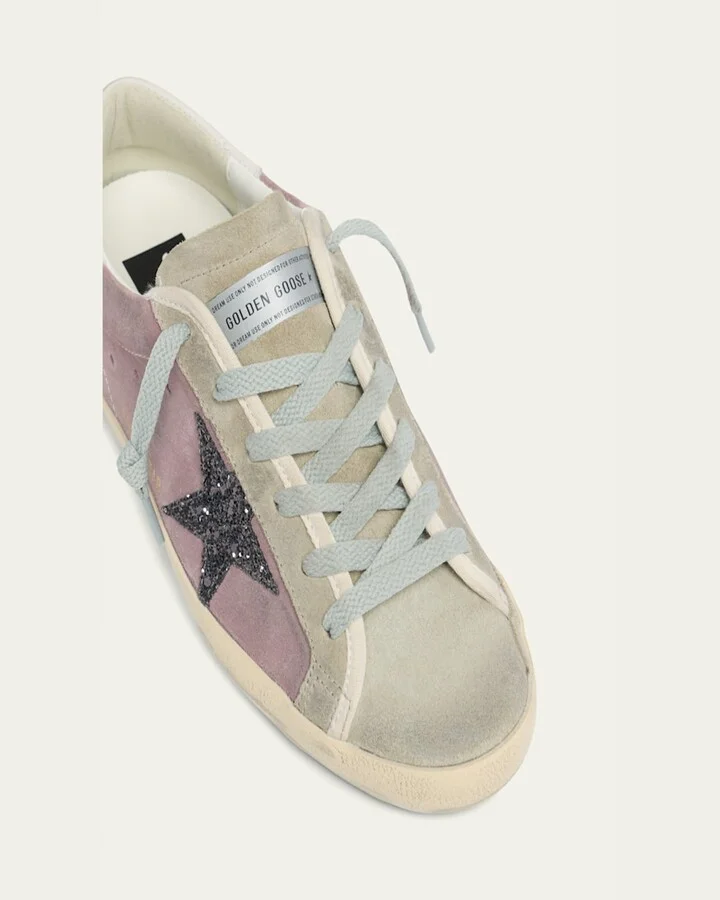 Superstar Glitter Suede Low-Top Sneakers - Image 2
