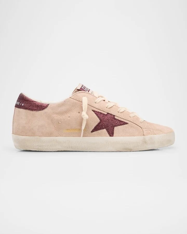 Superstar Glitter Suede Low-Top Sneakers