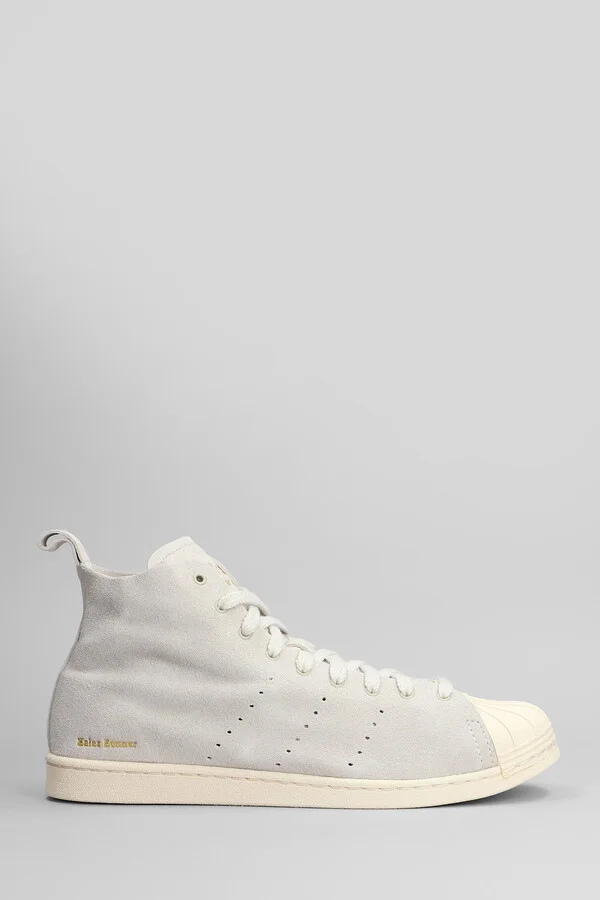 Superstar Hi Sneakers In Grey Suede