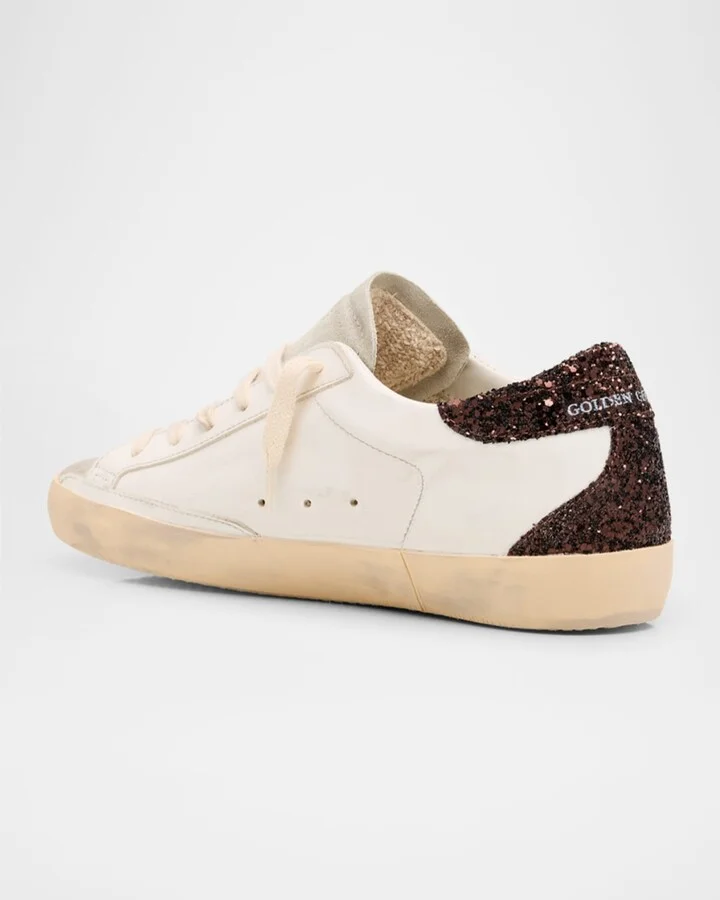 Superstar Leather Glitter Low-Top Sneakers - Image 4