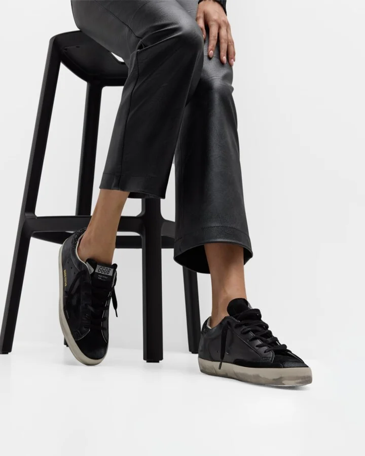 Superstar Leather Glitter Low-Top Sneakers - Image 3
