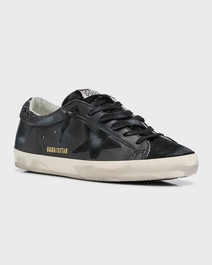 Superstar Leather Glitter Low-Top Sneakers - Image 4