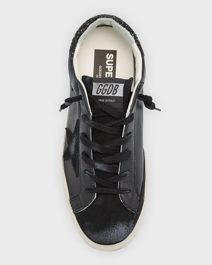 Superstar Leather Glitter Low-Top Sneakers - Image 5