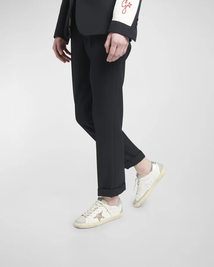 Superstar Leather Glitter Low-Top Sneakers - Image 2