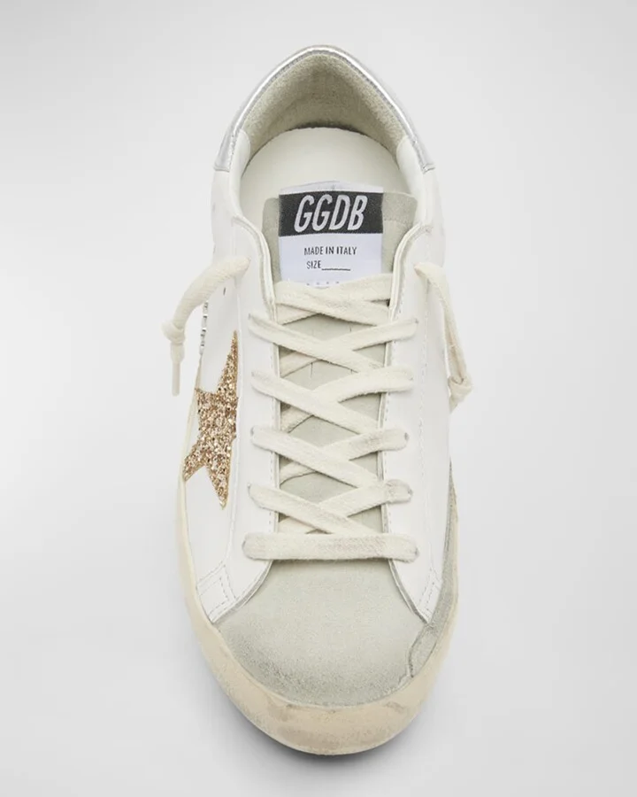 Superstar Leather Glitter Low-Top Sneakers - Image 3