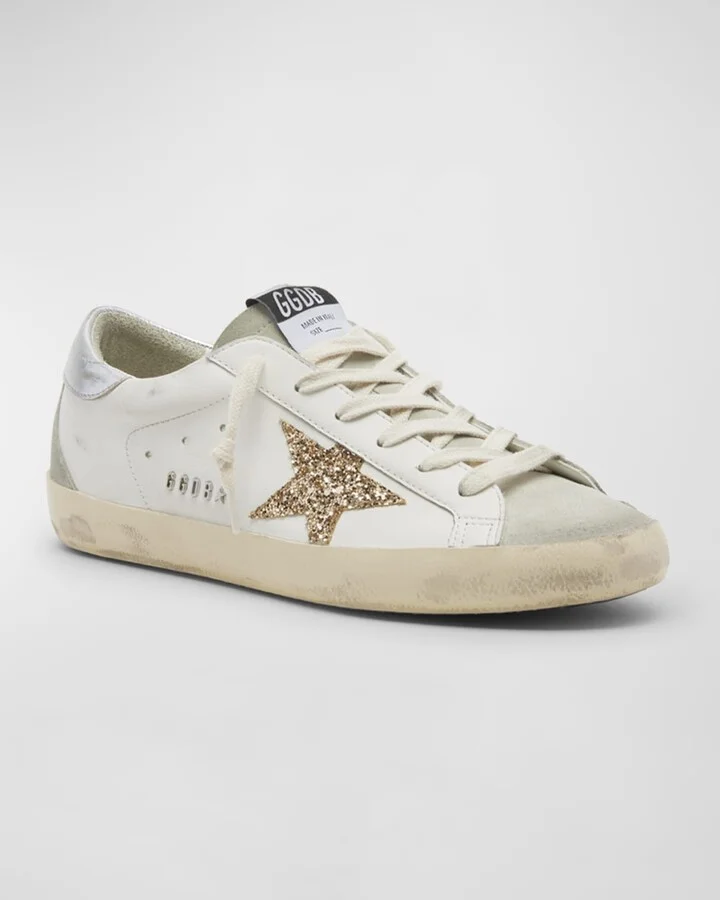 Superstar Leather Glitter Low-Top Sneakers - Image 5