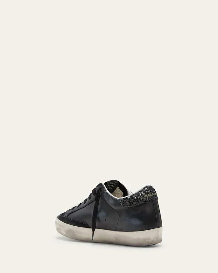 Superstar Leather Glitter Low-Top Sneakers - Image 3