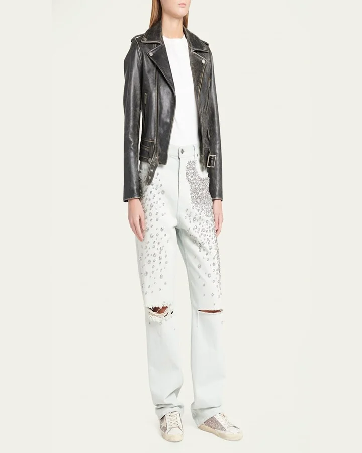 Superstar Leather Glitter Low-Top Sneakers - Image 2
