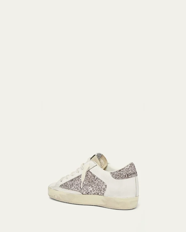 Superstar Leather Glitter Low-Top Sneakers - Image 5