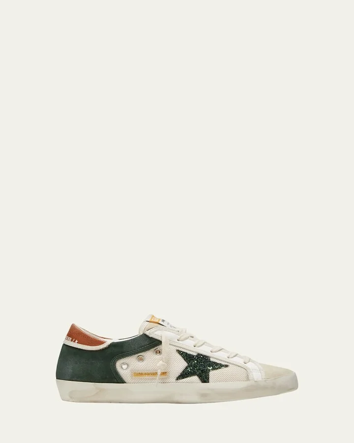 Superstar Leather Glitter Low-Top Sneakers