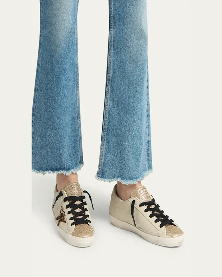 Superstar Leopard Glitter Low-Top Sneakers - Image 2