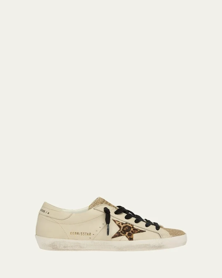 Superstar Leopard Glitter Low-Top Sneakers
