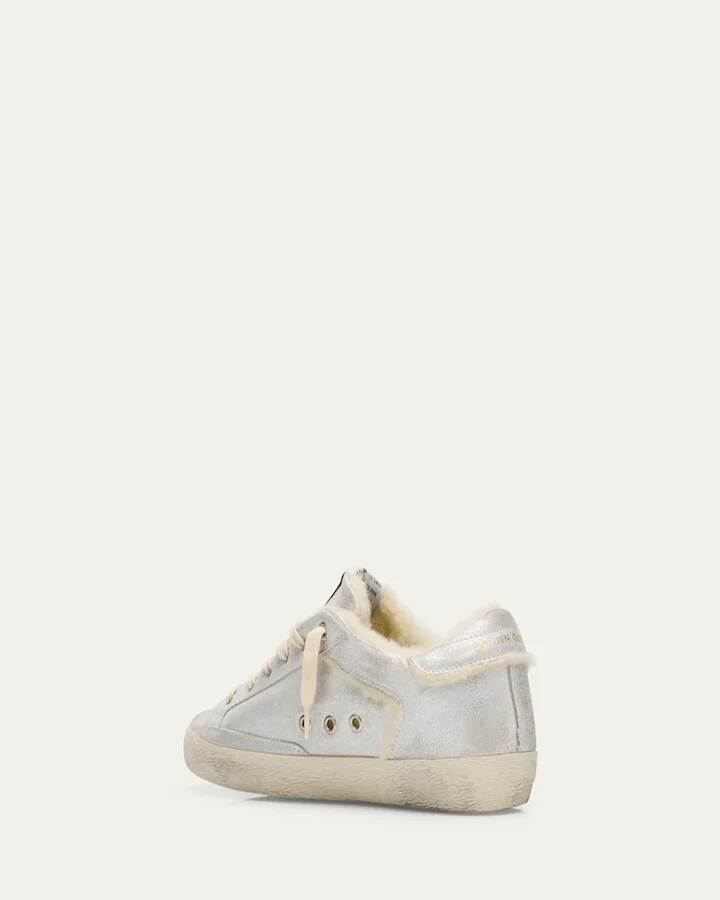 Superstar Metallic Leather and Shearling Sneakers - Image 4