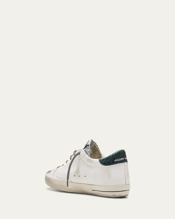 Superstar Mixed Leather Script Low-Top Sneakers - Image 3