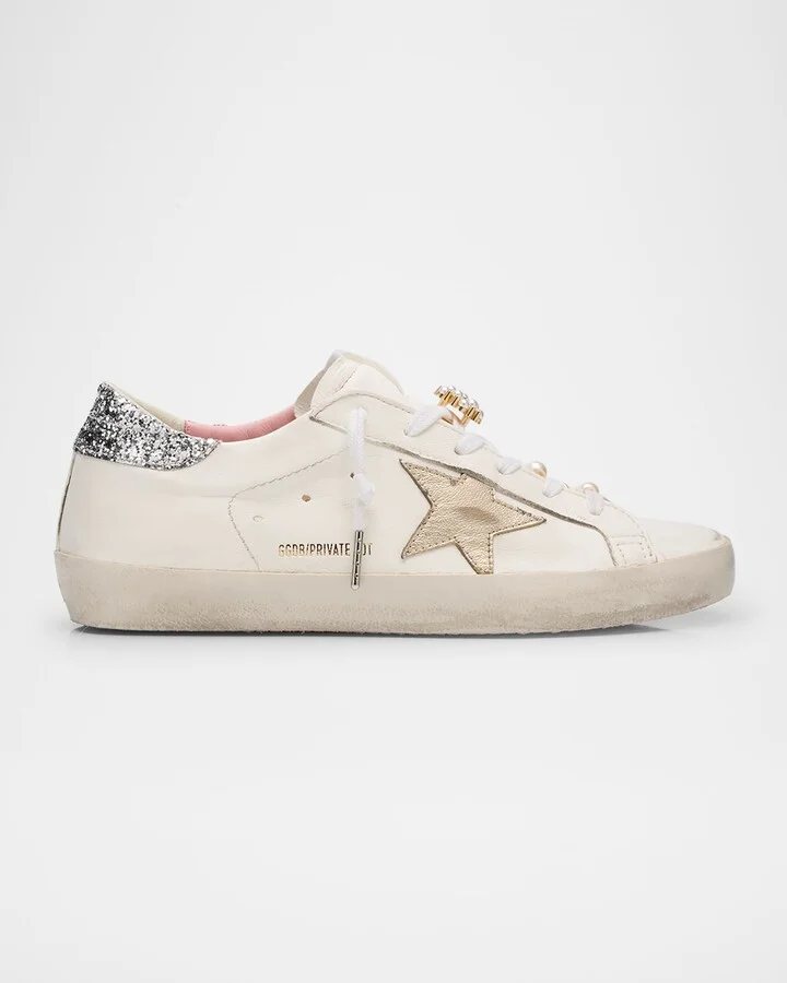 Superstar Pearly Glitter Low-Top Sneakers