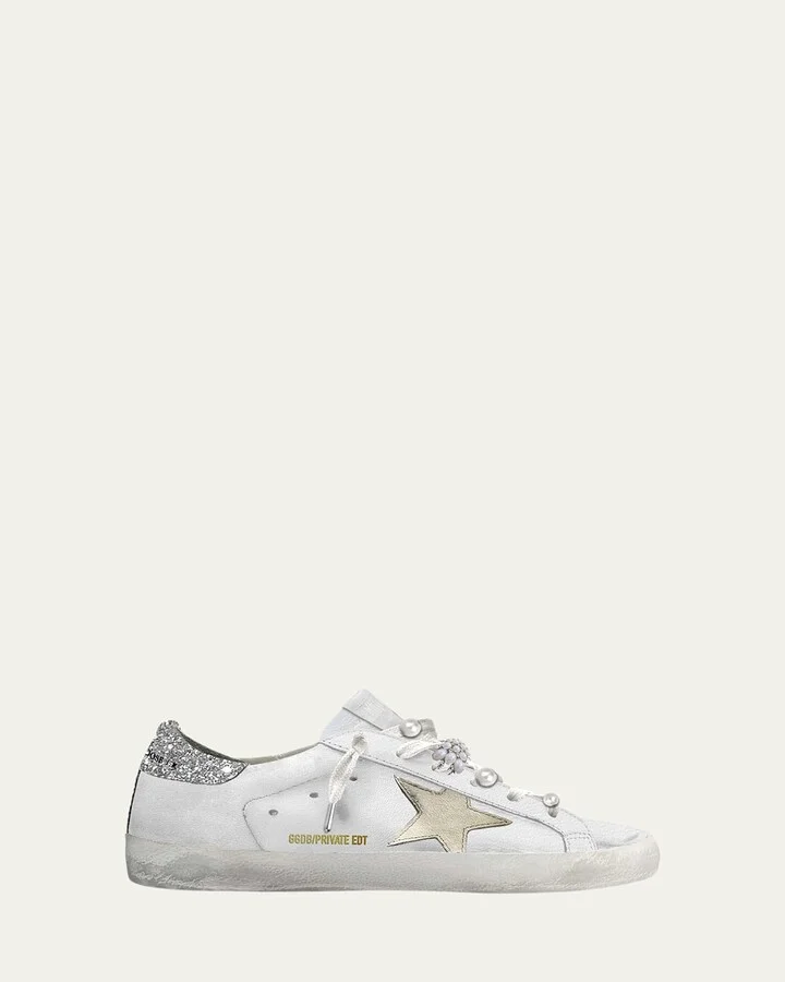 Superstar Pearly Glitter Low-Top Sneakers