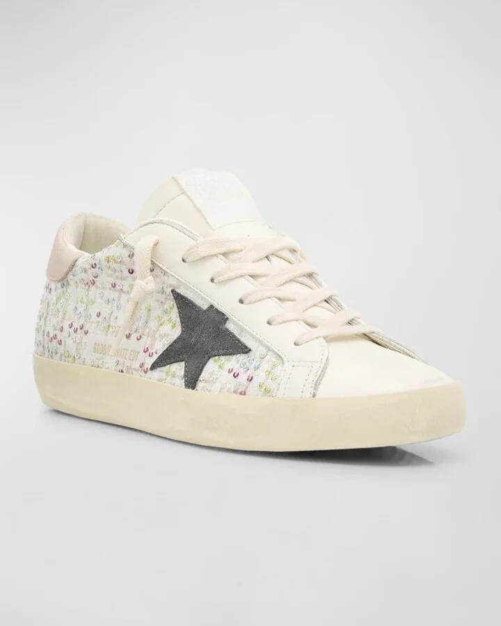 Superstar Sequin Leather Low-Top Sneakers - Image 4