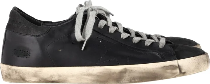 Superstar Sneakers in Black Leather
