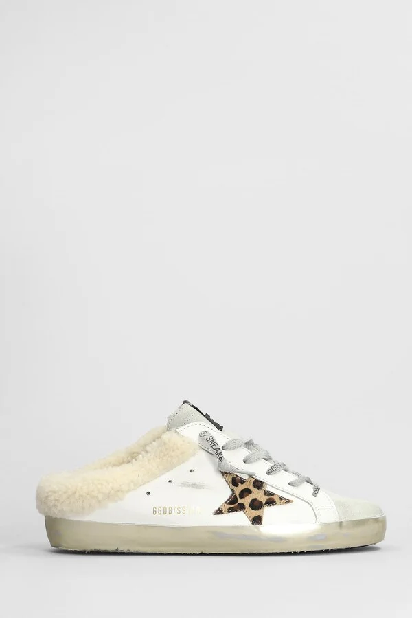 Superstar Sneakers In White Suede And Leather