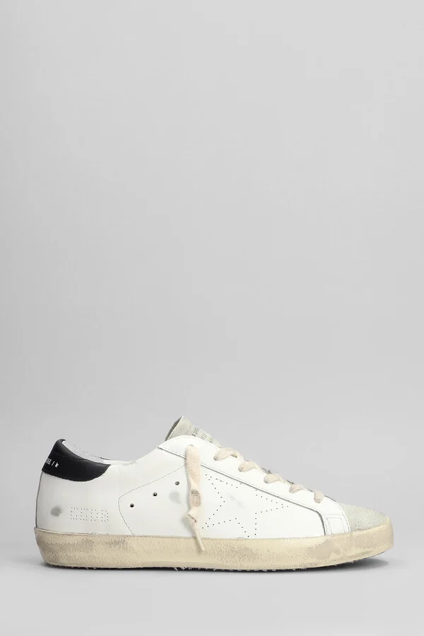 Superstar Sneakers In White Suede And Leather