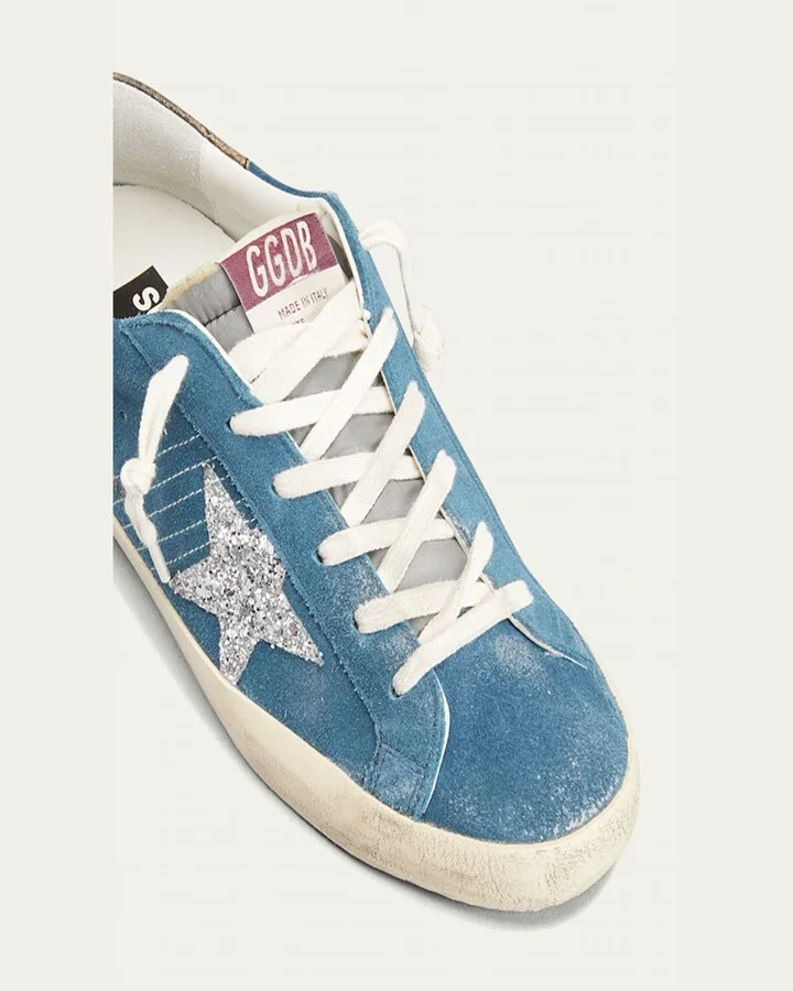 Superstar Suede Glitter Low-Top Sneakers - Image 4