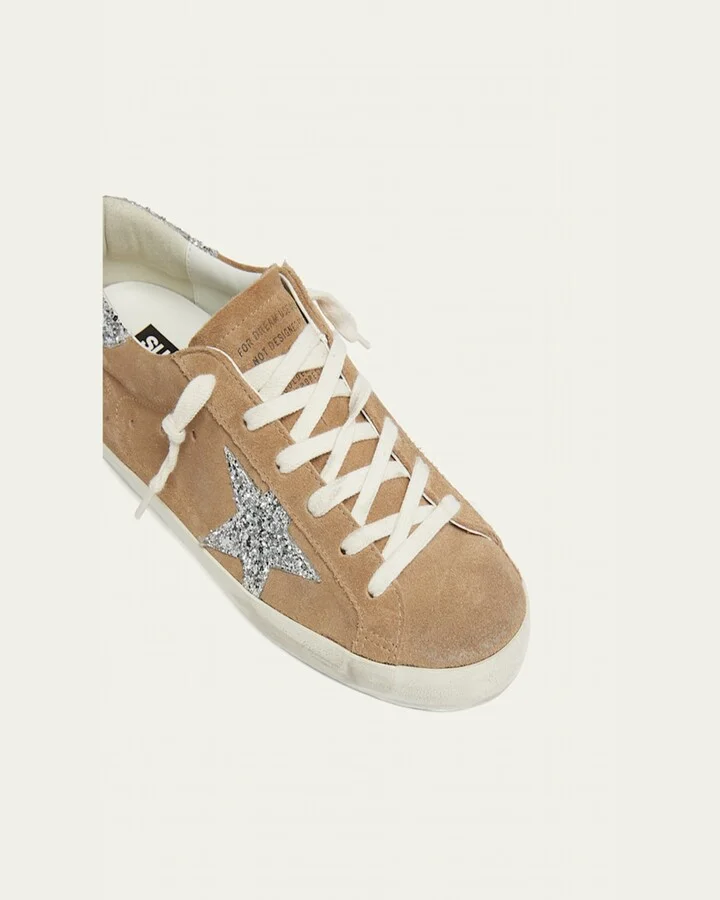 Superstar Suede Glitter Low-Top Sneakers - Image 3