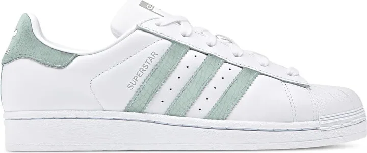 Superstar "White/Ash Green/Silver Metallic" sneakers