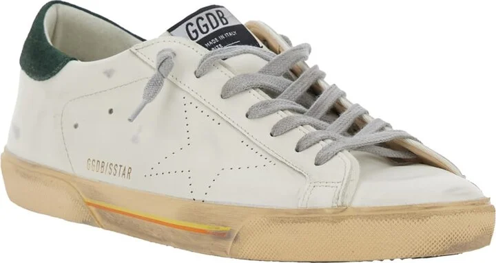 'superstar' White Low Top Sneakers With Contrasting Heel And Logo Patch On The Tongue In Leather Man - Image 2