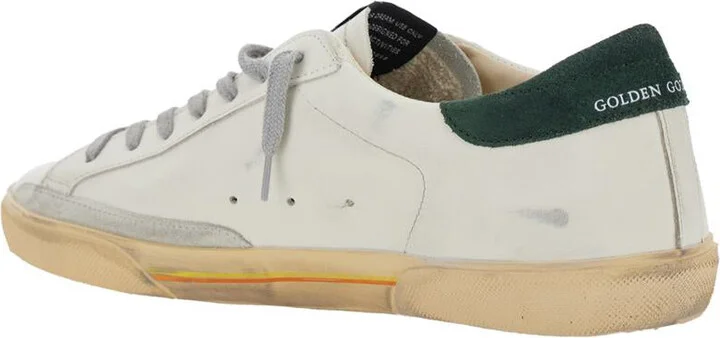 'Superstar' White Low Top Sneakers With Contrasting Heel And Logo Patch On The Tongue In Leather Man - Image 3