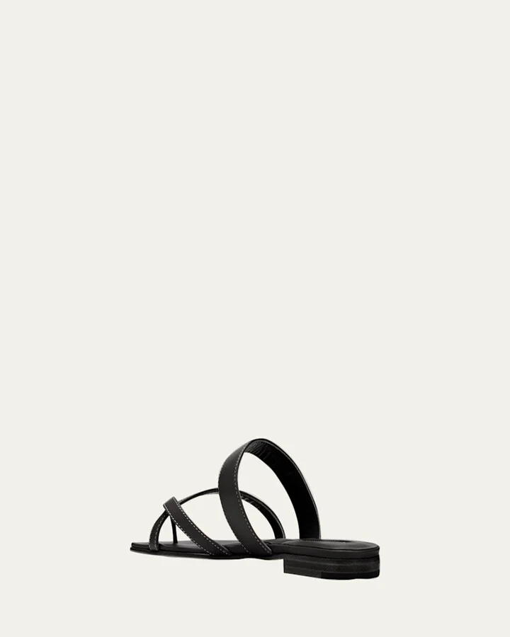 Susa Flat Leather Sandals - Image 2