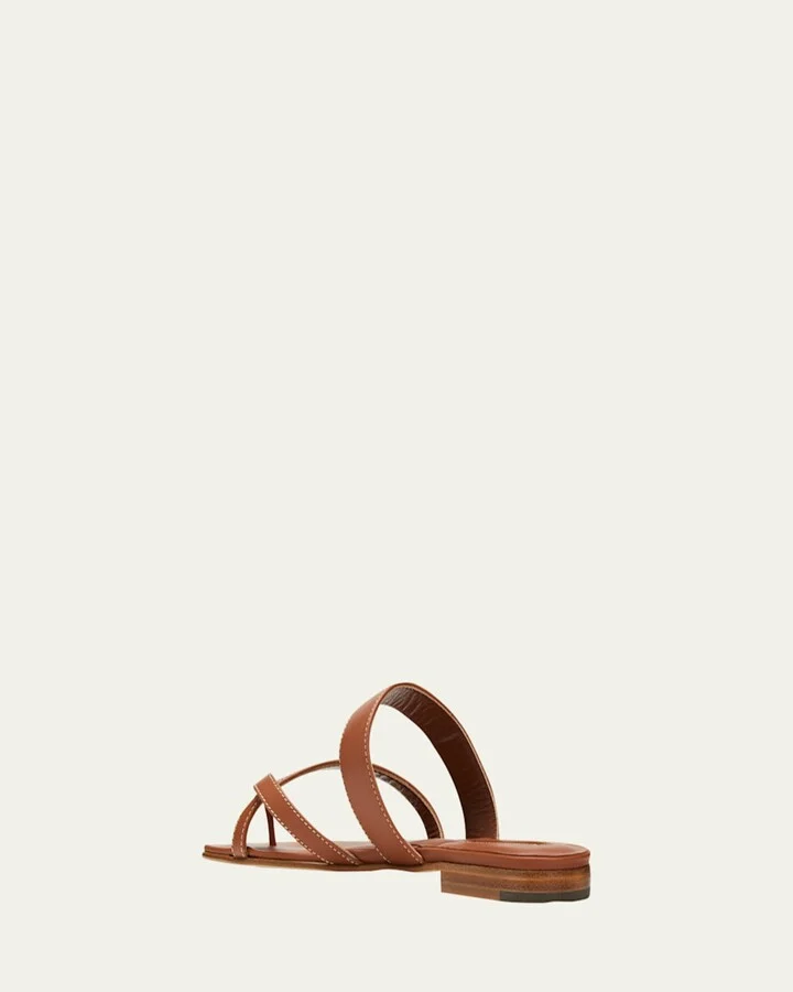 Susa Flat Leather Sandals - Image 4
