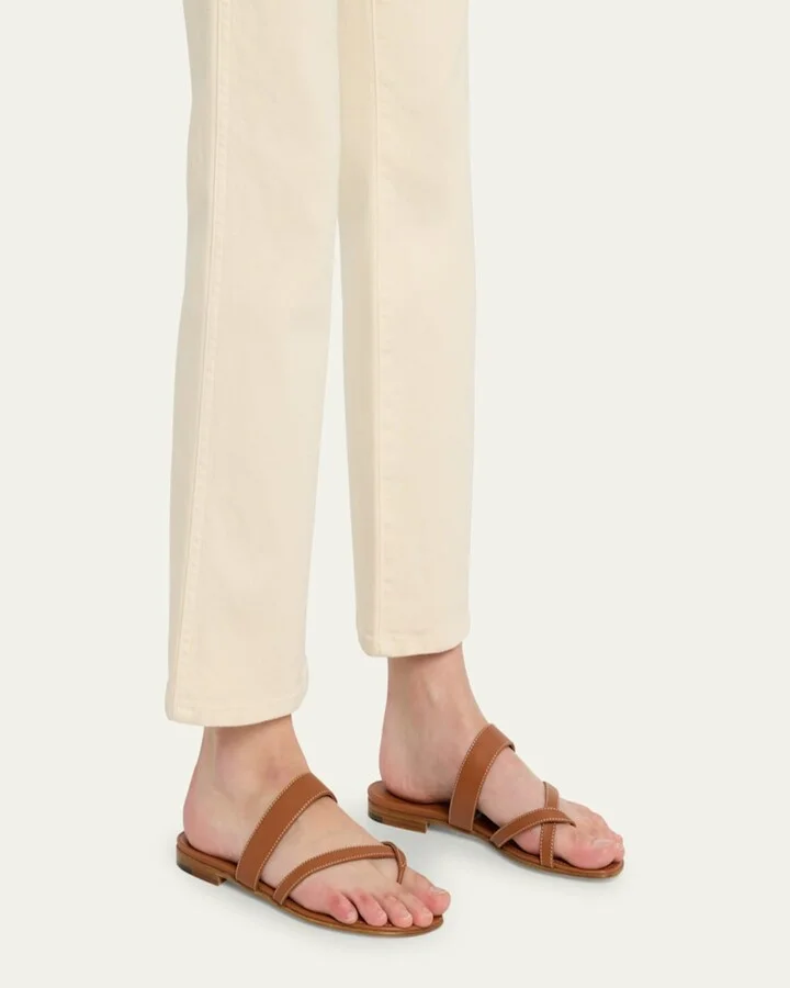 Susa Flat Leather Sandals - Image 5
