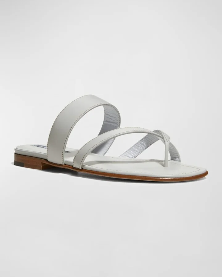 Susa Flat Leather Sandals - Image 2