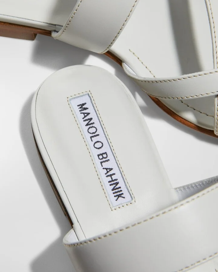 Susa Flat Leather Sandals - Image 3