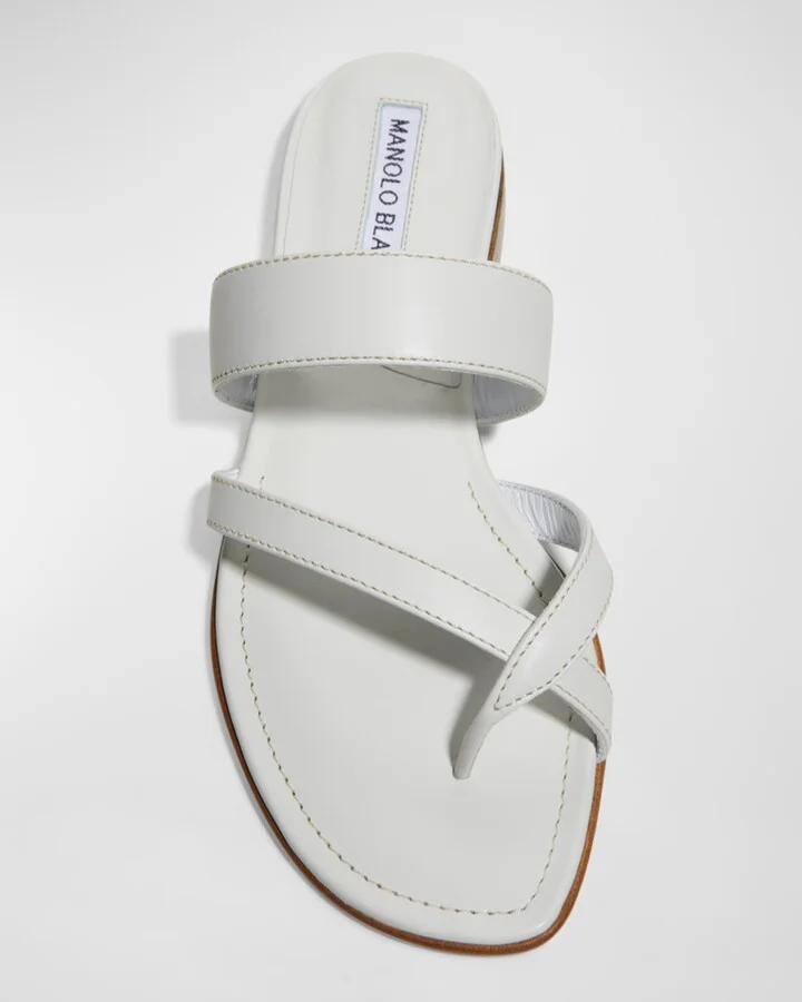 Susa Flat Leather Sandals - Image 5