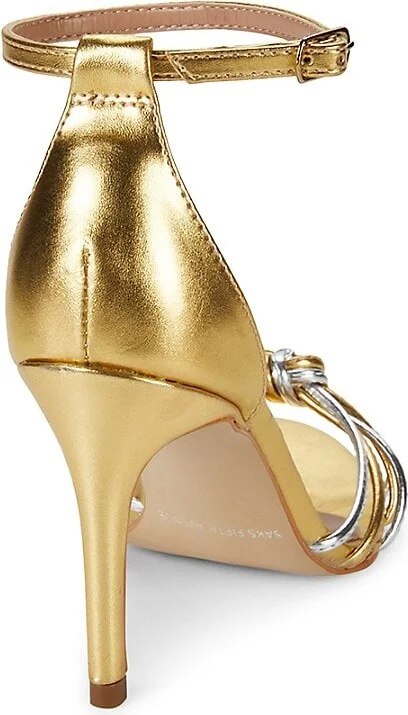 Susan Metallic Ankle Strap Sandals - Image 3