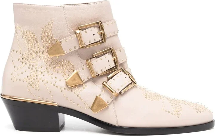 Susanna studded triple-strap boots