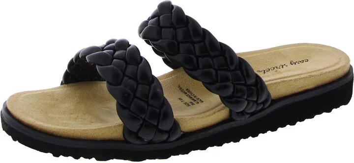 Susi Womens Metallic Woven Slide Sandals