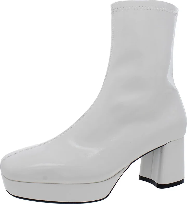 Sussex Womens Patent Platform Ankle Boots