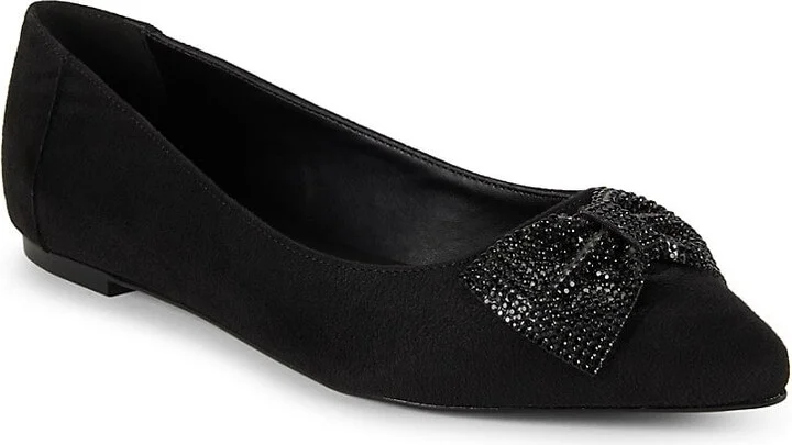 Sutton Embellished Bow Ballet Flats - Image 2