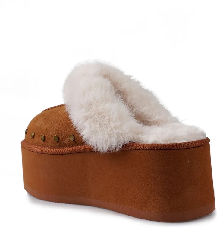 Sutton Faux Fur Platform Clog - Image 2