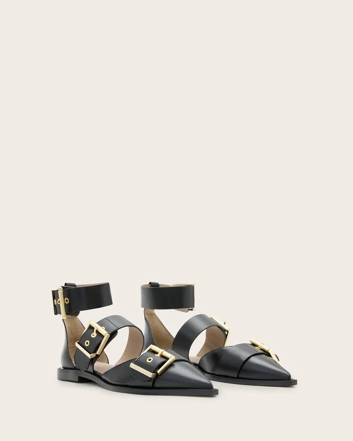 Sutton Leather Pointed Toe Shoes - Image 4