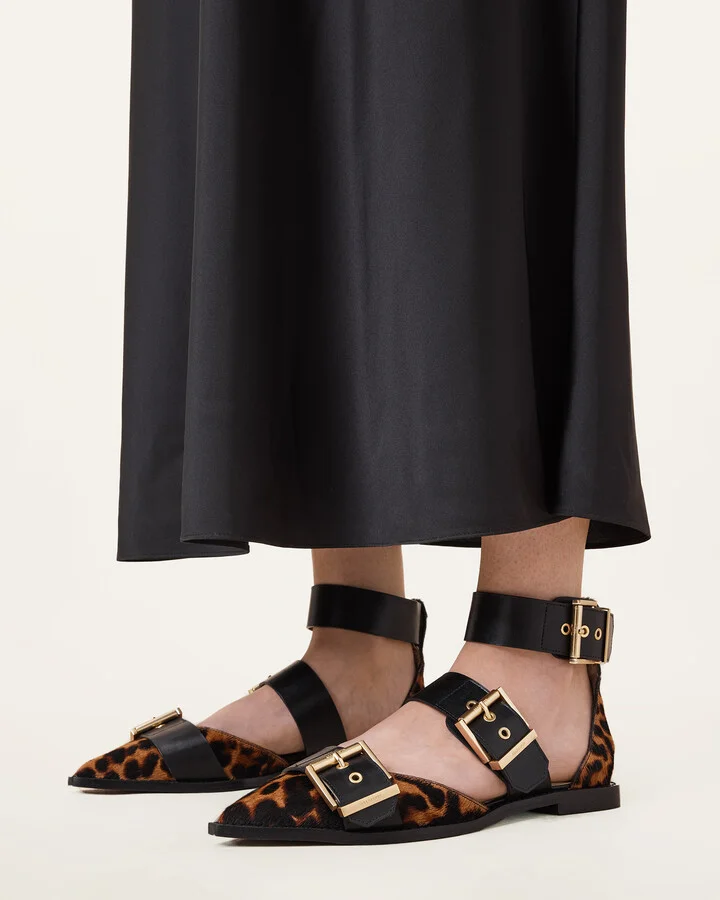 Sutton Leopard Print Pointed Toe Shoes - Image 2