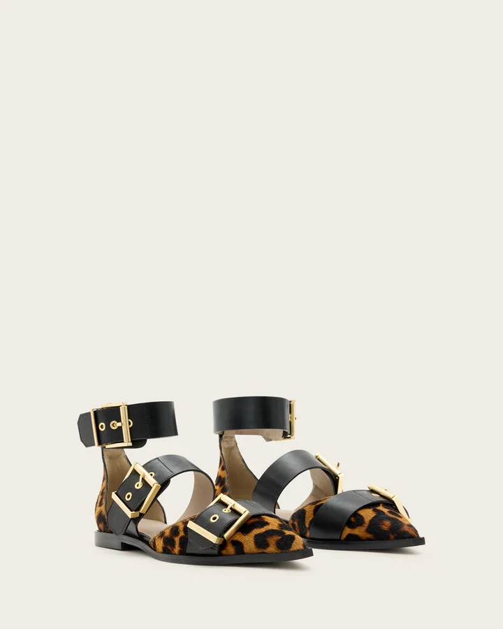 Sutton Leopard Print Pointed Toe Shoes - Image 4